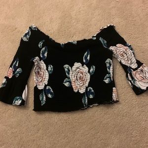 off the shoulder floral top